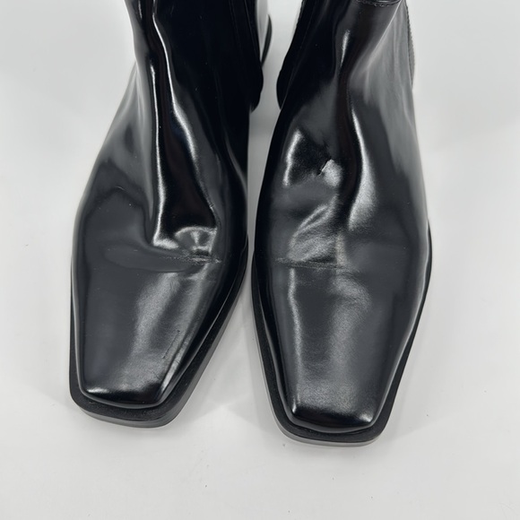 Sam Edelman Black Heeled Cesar Wide Calf Riding Boots Size 9 - Picture 9 of 13